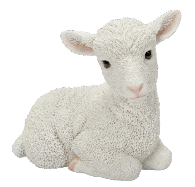 Real Life Sitting Lamb Ornament by Vivid Arts Vivid Arts