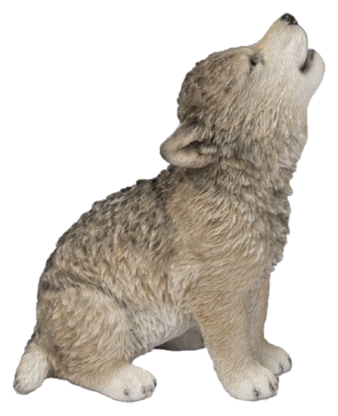 Real Life Howling Wolf Cub Ornament by Vivid Arts Vivid Arts