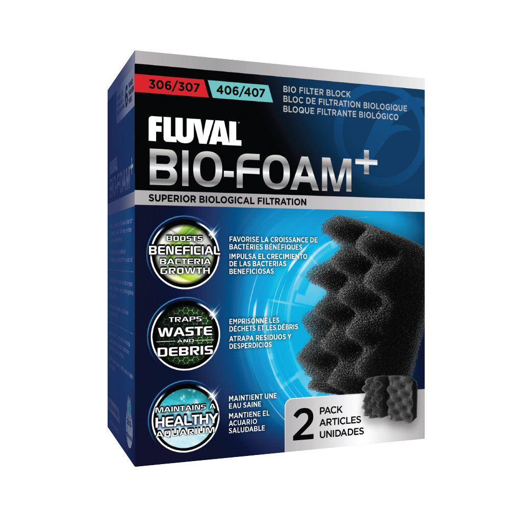Fluval Bio-Foam+ for 306/406, 307/407 Canister Filter, Pack of 2