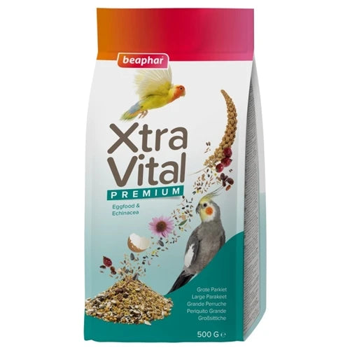 Beaphar XtraVital Large Parakeet Bird Food 500g Beaphar