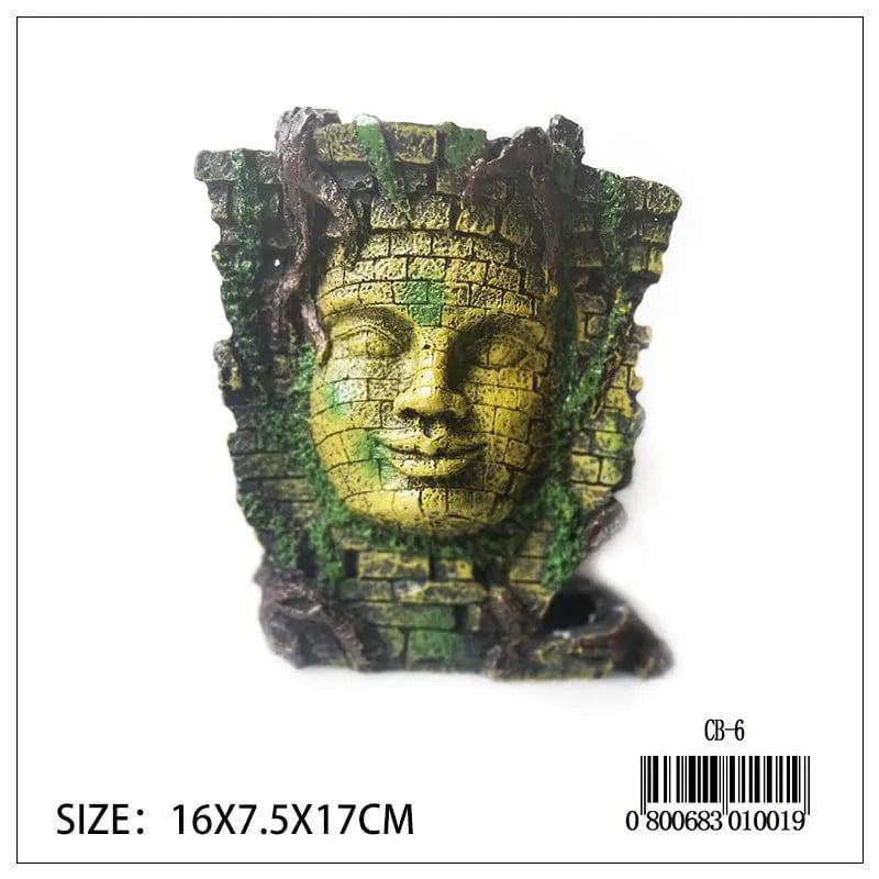 Face In Wall Aquarium Ornament
