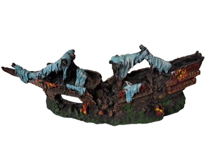 Medium Shipwreck with Water Aquarium Ornament