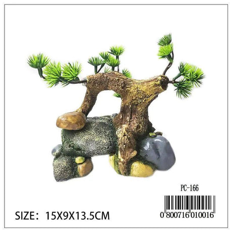 Pine Tree On Rocks Aquarium Ornament Anhui Hefei Hongjia Co Ltd