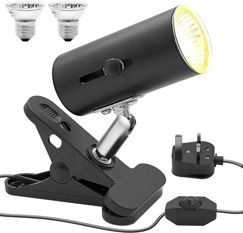 Clip on Dome Short Lamp Holder for Terrariums