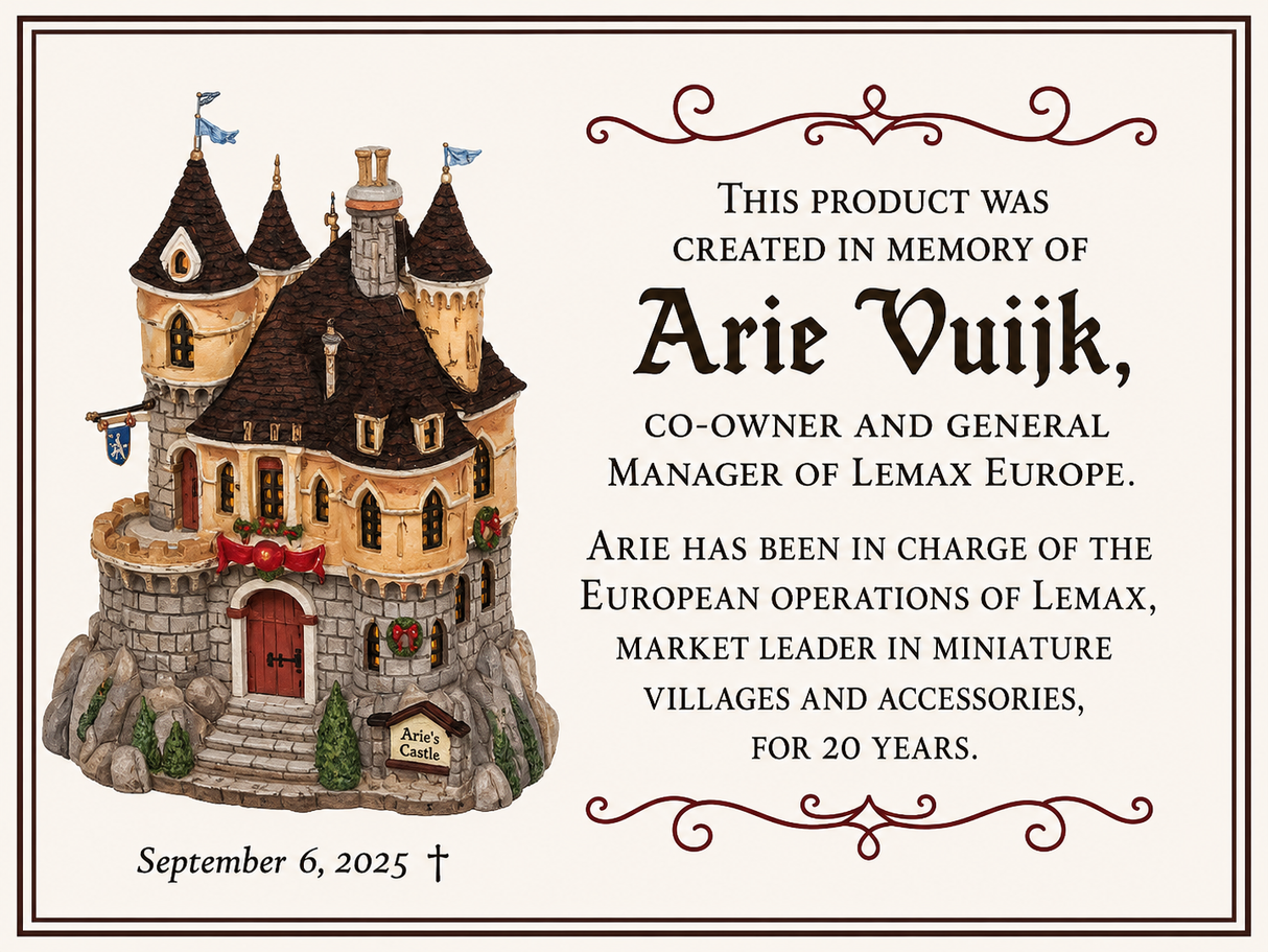 Arie's Castle Lemax Christmas Village Illuminated Building Lemax Christmas Village