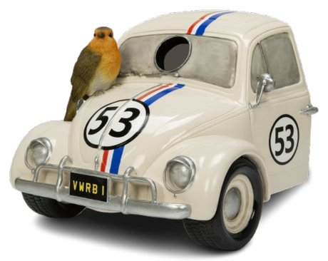 Classic Beetle Robin Birdhouse Ornament by Vivid Arts Vivid Arts