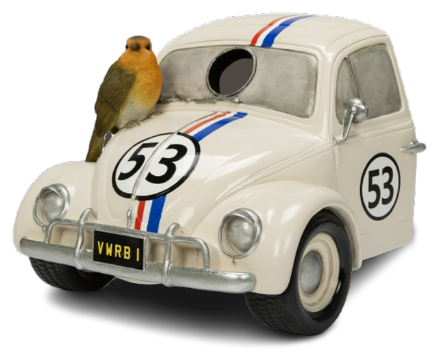 Classic Beetle Robin Birdhouse Ornament by Vivid Arts Vivid Arts