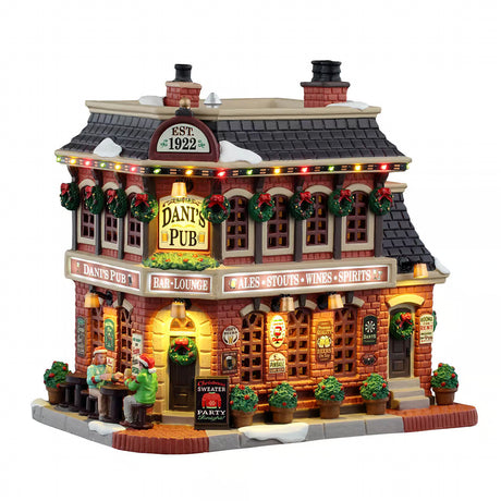 Dani's Pub with 4.5V Adaptor Lemax Christmas Village Illuminated Building Lemax