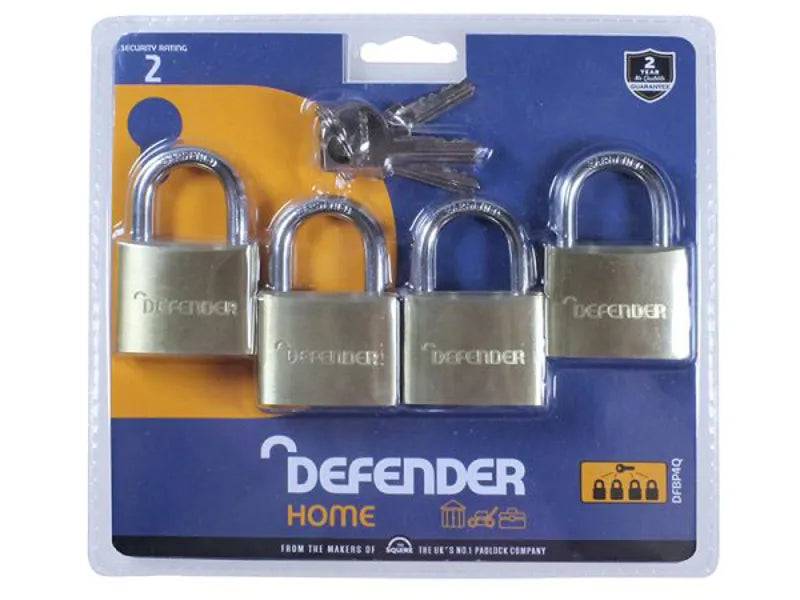 Squire Defender DDBP4Q Quad Padlocks 40mm
