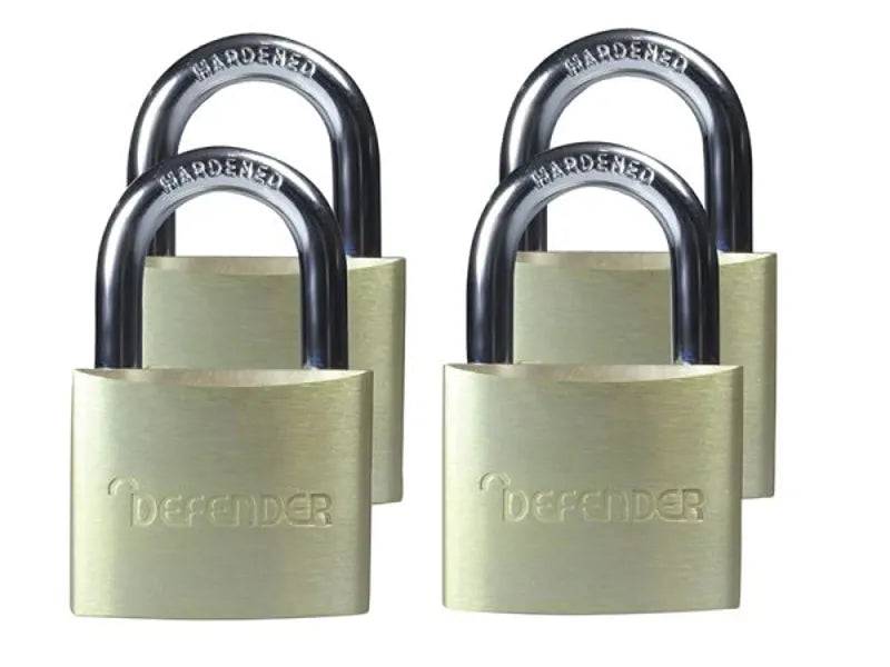 Squire Defender DFAL4Q Quad Aluminium Padlocks 40mm