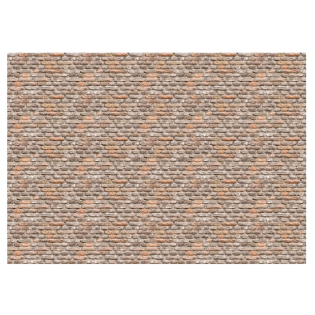 My Village Sheet Brick (21 × 29.7 cm) – Decorative Red Brick Pattern Wall Panel for Christmas Villages & Winter Displays My Village