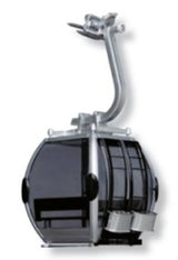Cable Car Cabin Silver/Black by Jagerndorfer – 1:32 Scale, Openable Doors Jagerndorfer
