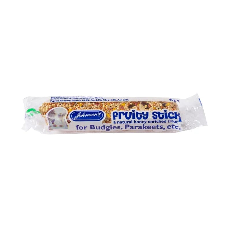 Johnsons Fruity Sticks for Budgies Parakeets and Small Birds 45g
