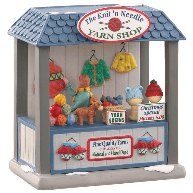 The Knit 'N Needle Yarn Shop Lemax Christmas Village Table Accent Lemax Christmas Village