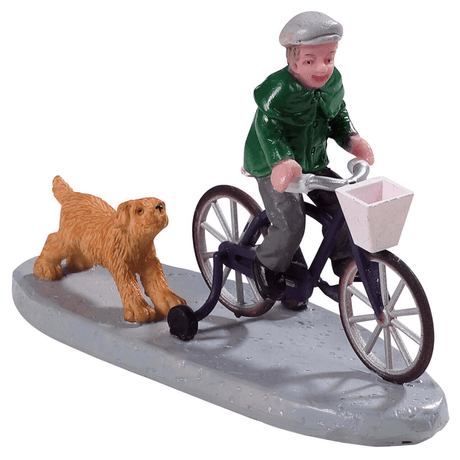 Biking Fun Lemax Christmas Village Figurine Lemax