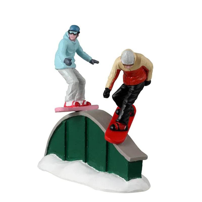 Boarding Fun Lemax Christmas Village Figurine