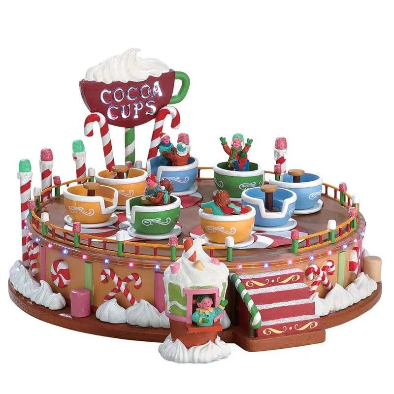 Cocoa Cups with 4.5V Adaptor Lemax Christmas Village Sights and Sounds Lemax