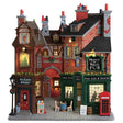 English Lane Lemax Christmas Village Illuminated Facade Lemax
