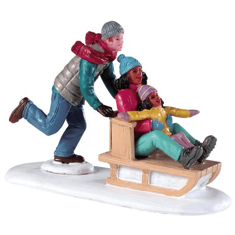 Family Snow Day Lemax Christmas Village Figurine Lemax