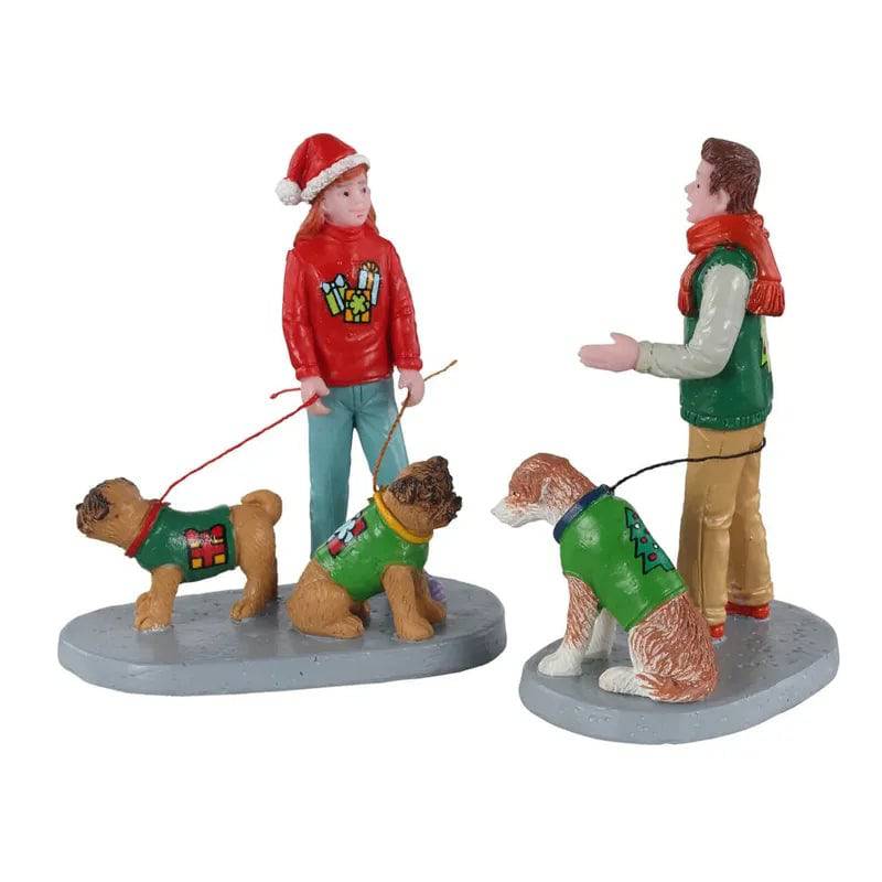 Festive Friends Set Of 2 Lemax Christmas Village Figurine