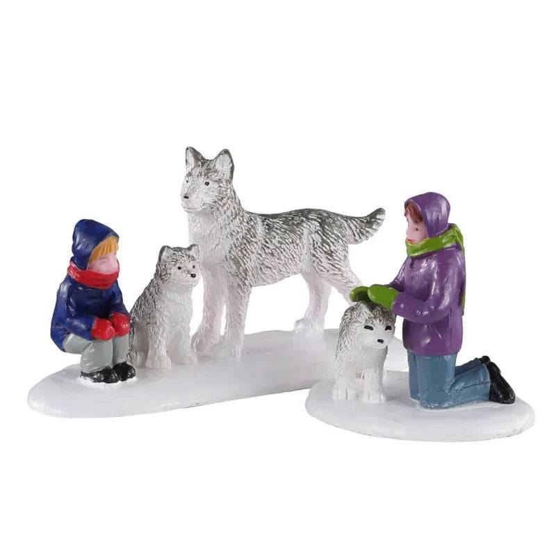 Future Sled Dogs set of 2 Lemax Christmas Village Figurine