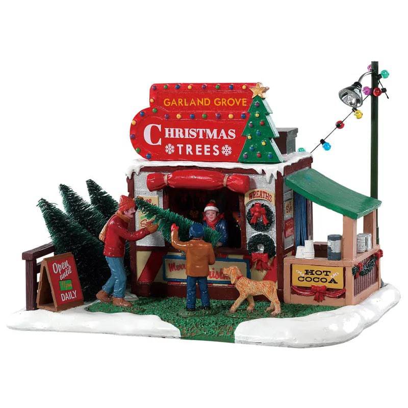 Garland Grove Tree Lot Lemax Christmas Village Table Accent