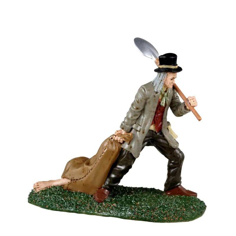 Grave Digger and Body Bag Lemax Spooky Town Figurine