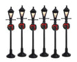 Gas Street Lanterns Set of 6 Lemax Christmas Village Accessory Lemax