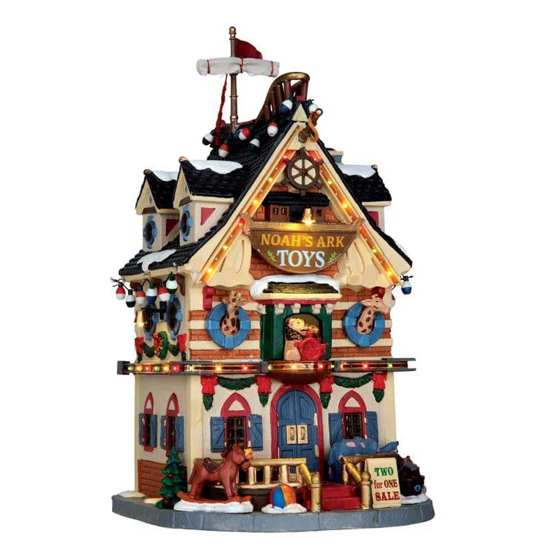 Noahs Ark Toys Lemax Christmas Village Illuminated Building