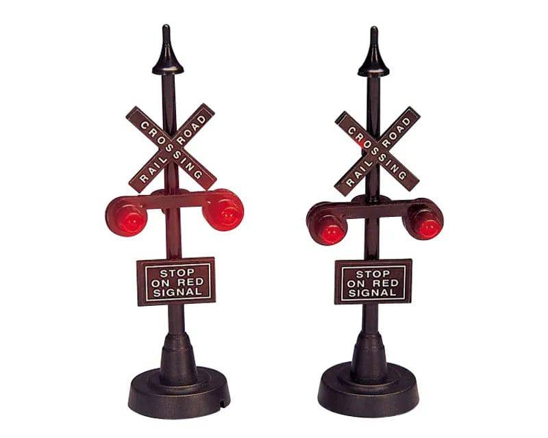 Railway Stop Light 2pcs Lemax Christmas Village Figurine