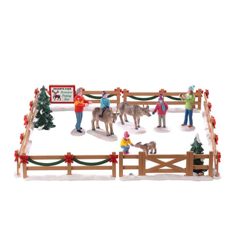 Reindeer Petting Zoo Lemax Christmas Village Table Accent