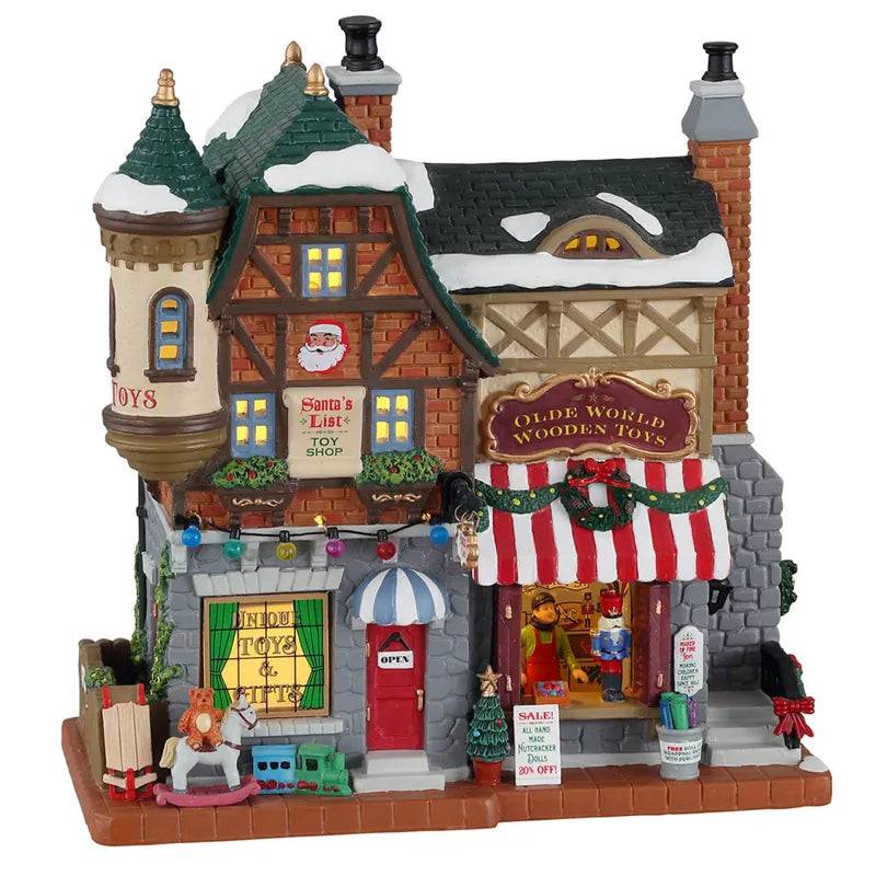 Santa'S List Toy Shop Lemax Christmas Village Lighted Building