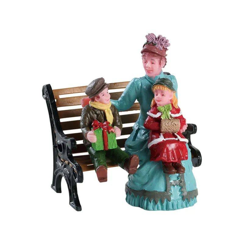 Sitting Together  Lemax Christmas Village Figurine