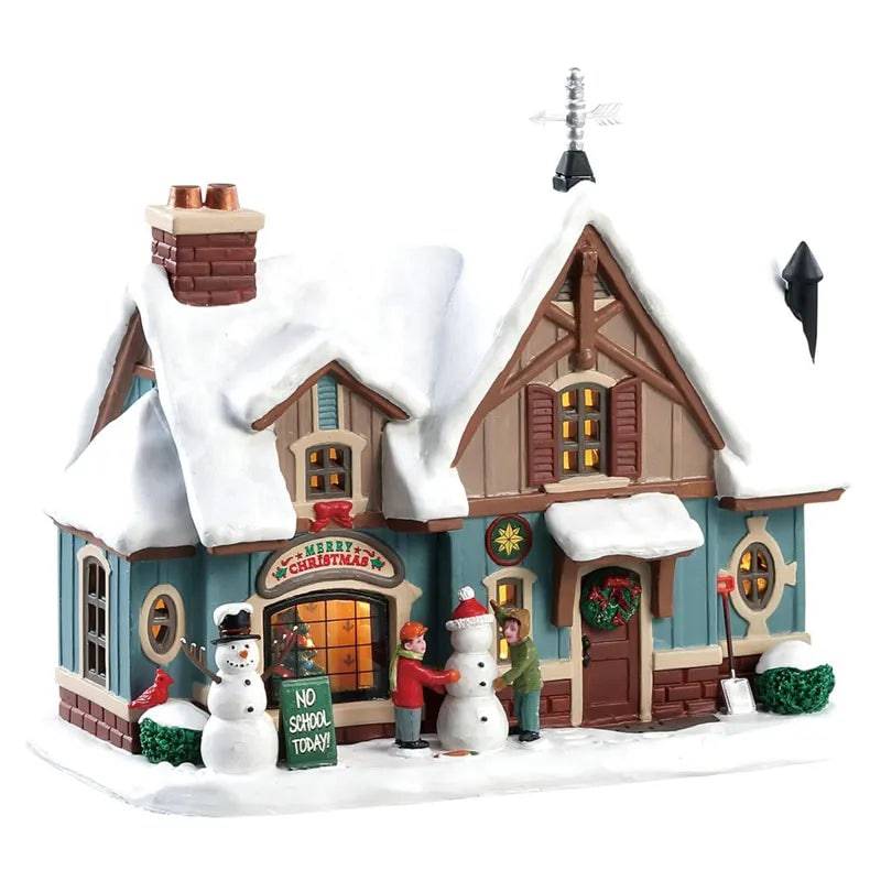 Snow Day Lemax Christmas Village Illuminated Building