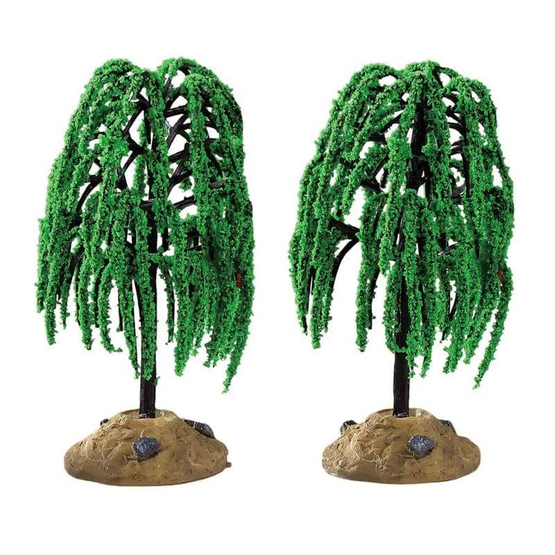 Spring Willow Tree Set Of 2 Lemax Christmas Village Trees Lemax Christmas Village
