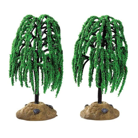 Spring Willow Tree Set Of 2 Lemax Christmas Village Trees Lemax Christmas Village