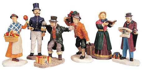 Townsfolk Figurines, Set Of 6 Lemax Christmas Village Figurines Lemax Christmas Village