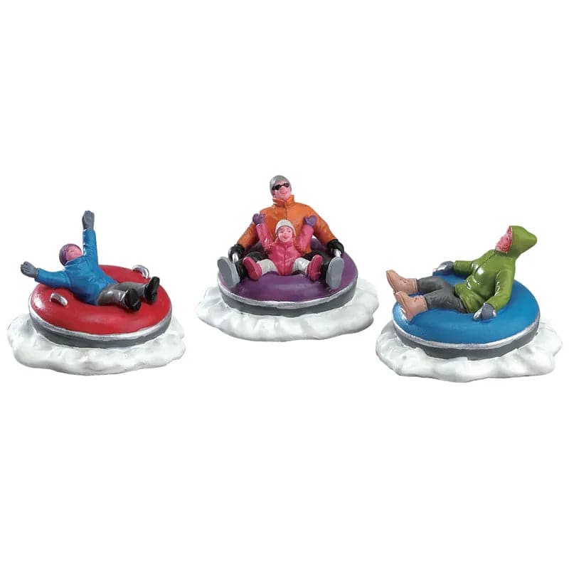Tubing Family Set Of 3 Lemax Christmas Village Table Accent