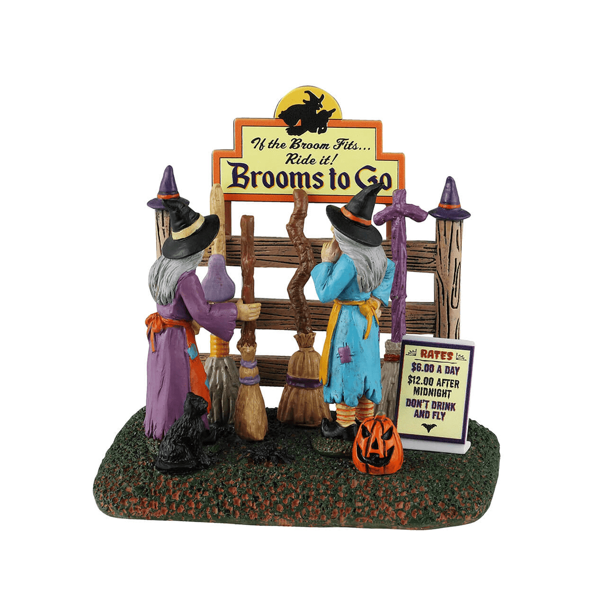 Brooms To Go Lemax Spooky Town Table Accent