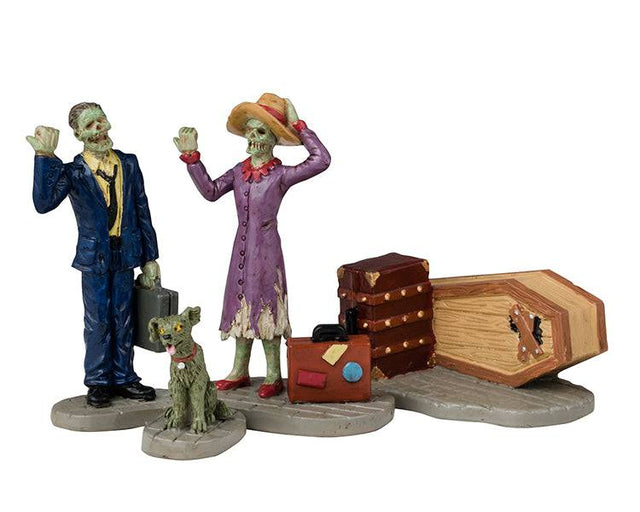 Going Our Way? Set of 4 Lemax Spooky Town Figurine Lemax Spooky Town