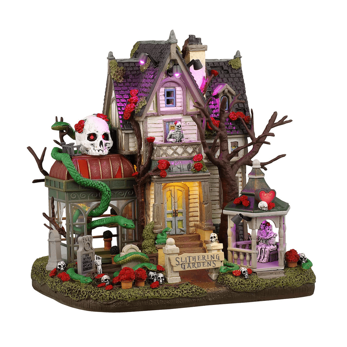 Slithering Gardens Lemax Spooky Town Lighted Building