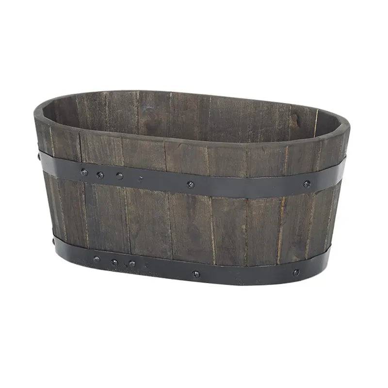 50cm Burnt Finish Rustic Oval