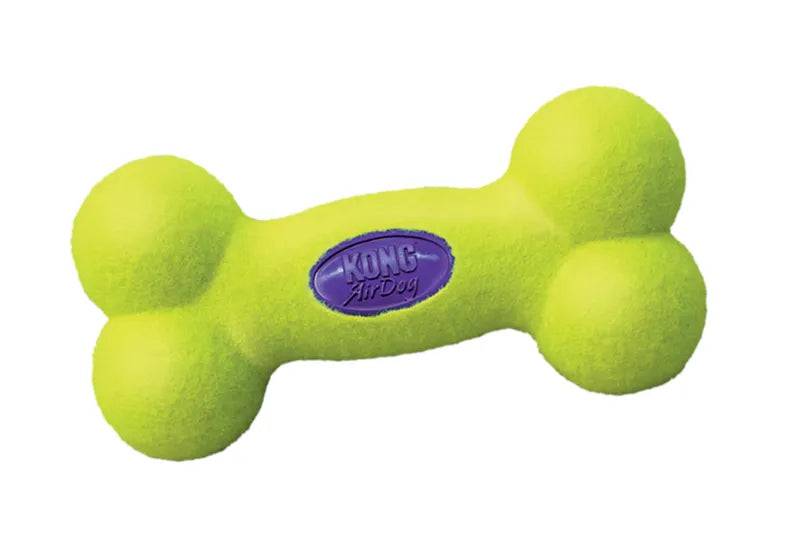 Kong Air Dog Squeaker Bone Yellow Medium Retrieval Dog Toy