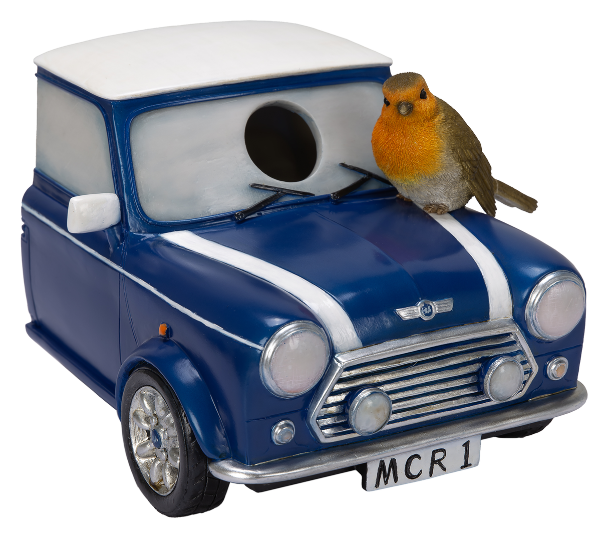 Classic Mini Cooper Birdhouse Resin Ornament by Vivid Arts