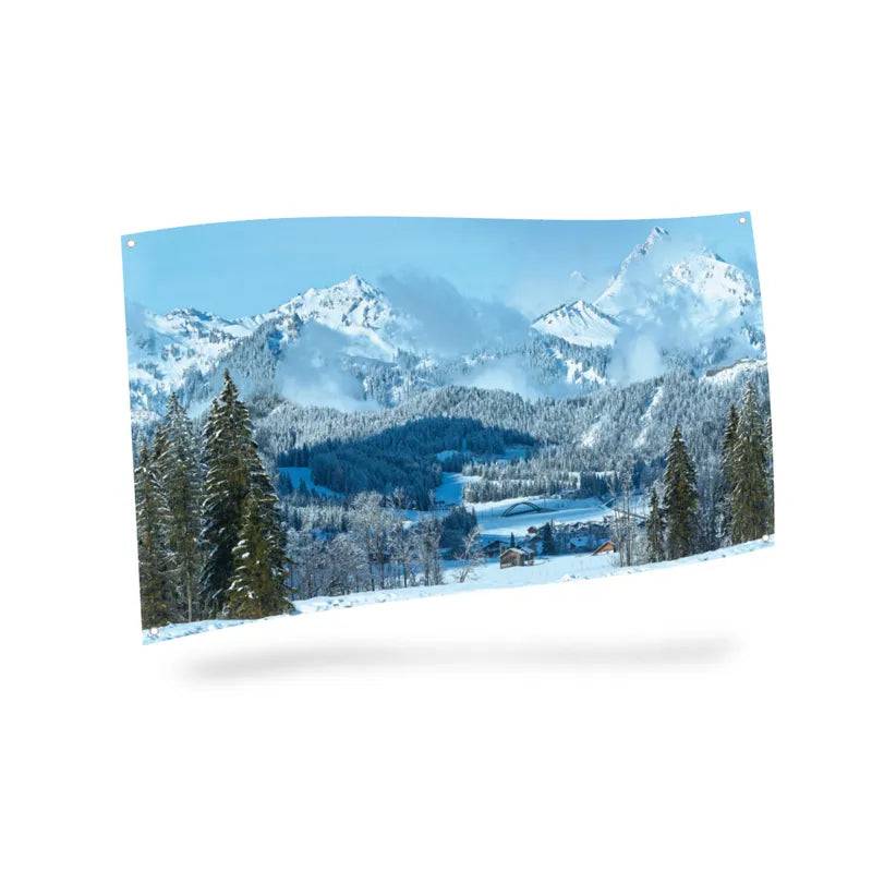 My Village Cloth Background (150 × 75 cm) – Flexible Fabric Backdrop for Christmas Villages & Seasonal Displays My Village