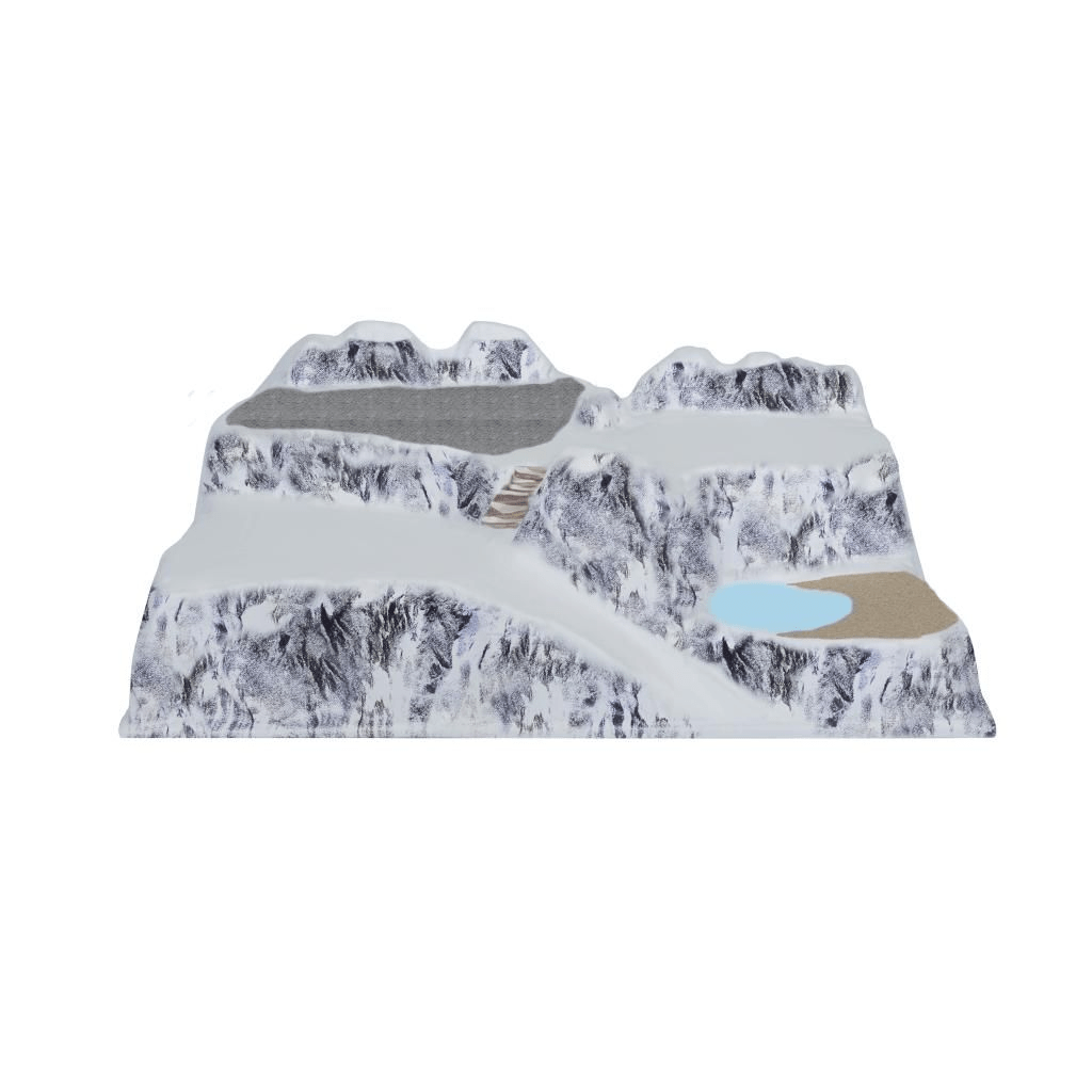 My Village Lagazoi Christmas Base – 3D Alpine Mountain Display Landscape (58 cm × 38 cm × 20 cm) My Village