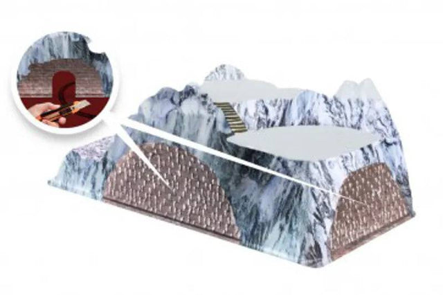 My Village Base Christmas Village Full Colour Train Tunnel 78x38CM My Village