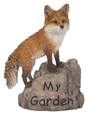Red Fox on My Garden Rock by Vivid Arts Vivid Arts