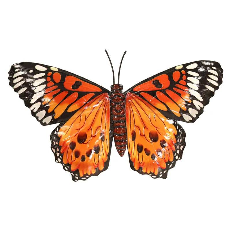 Metal Orange Wall Art Medium Butterfly by Primus Primus