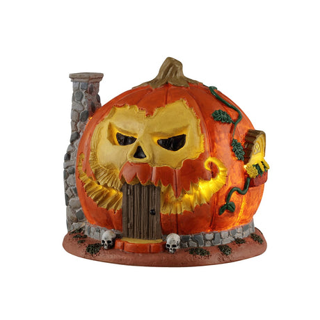 PUMPKIN SKULL HOUSE, AC ADAPTABLE Lemax Spooky Town